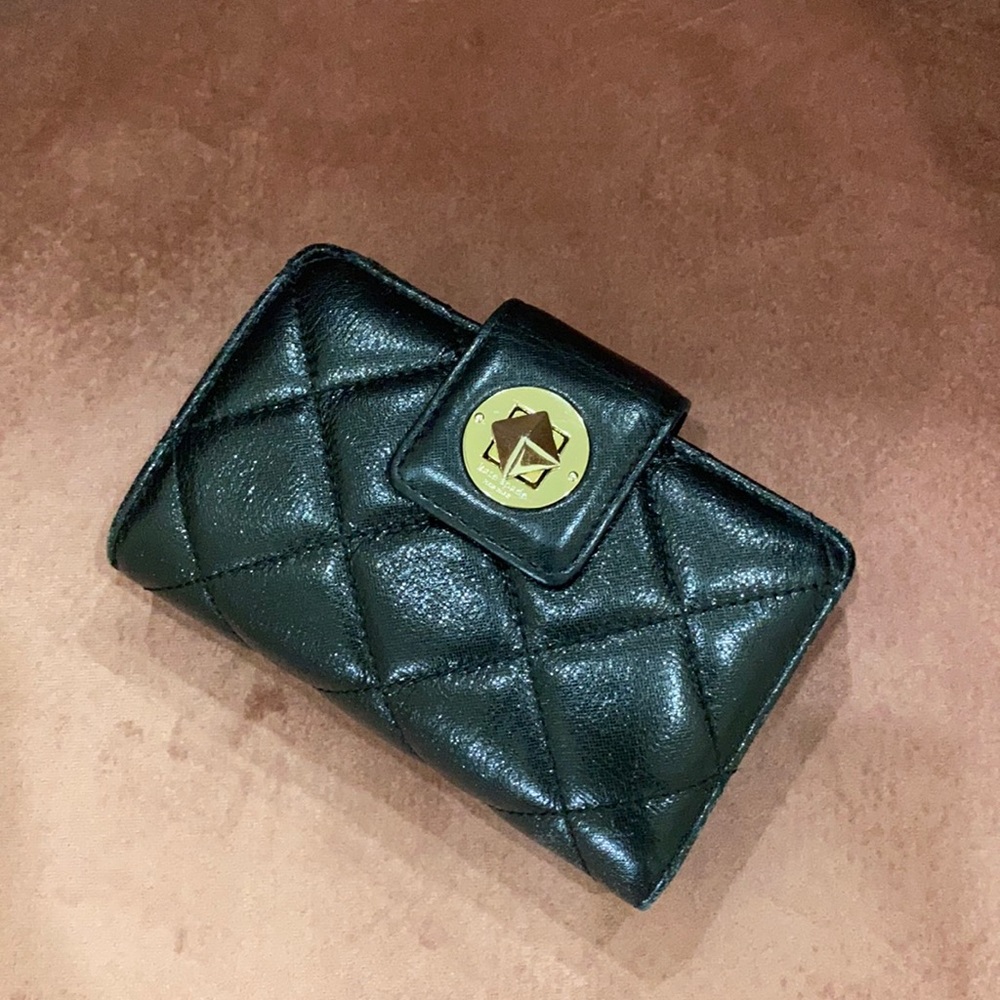Kate spade quilted bifold wallet